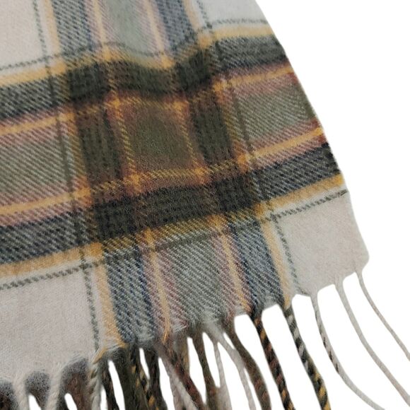 Aramita Campbell Scarf Adults One Size Brown Tartan Plaid Soft Cashmere Fringed - Picture 5 of 10